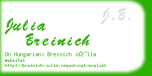 julia breinich business card